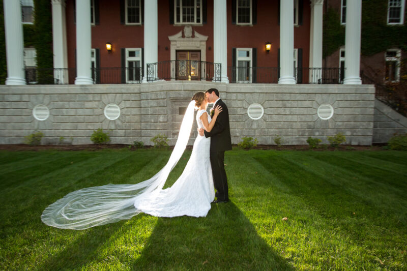 Holy Cross, wedding, summer, purple, Worcester