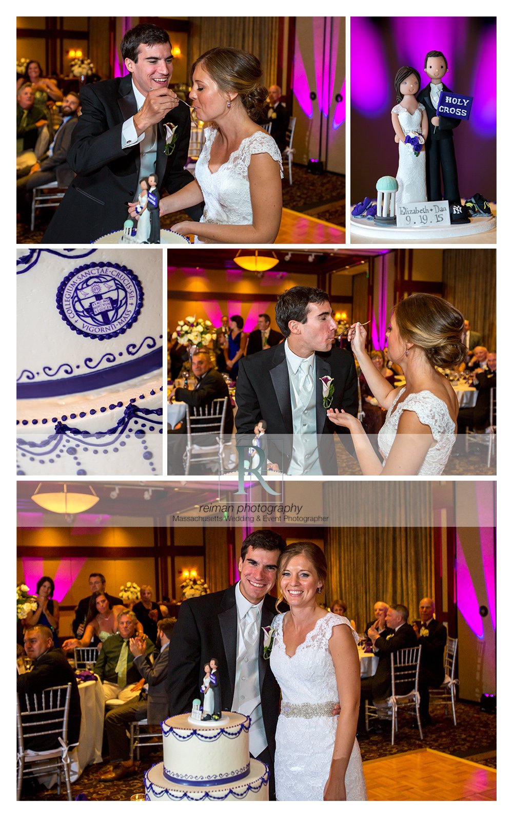 Holy Cross, wedding, summer, purple, Worcester