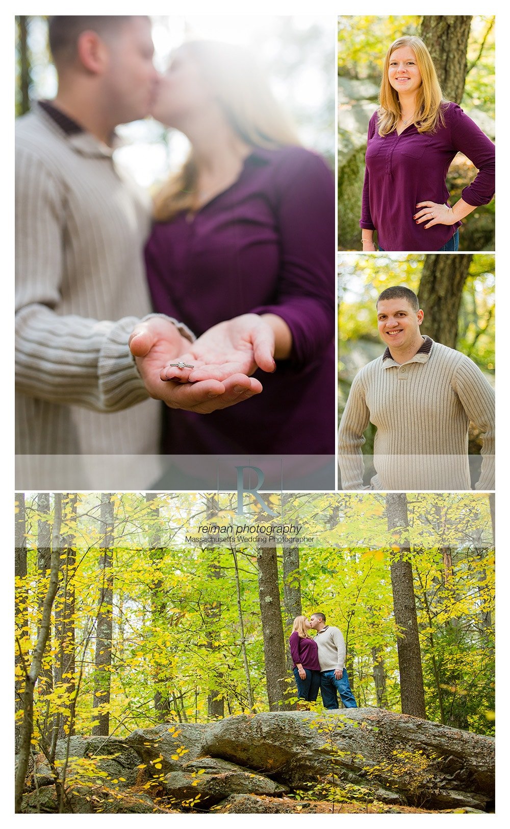 Purgatory Chasm, Engagement Session, Fall, Sutton, Reiman Photography