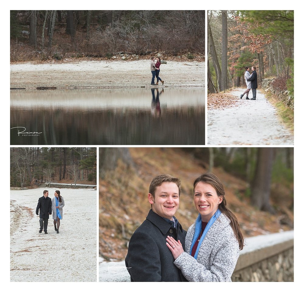 Walden Pond, Engagement Session, Reiman Photography, Concord, Massachusetts, December