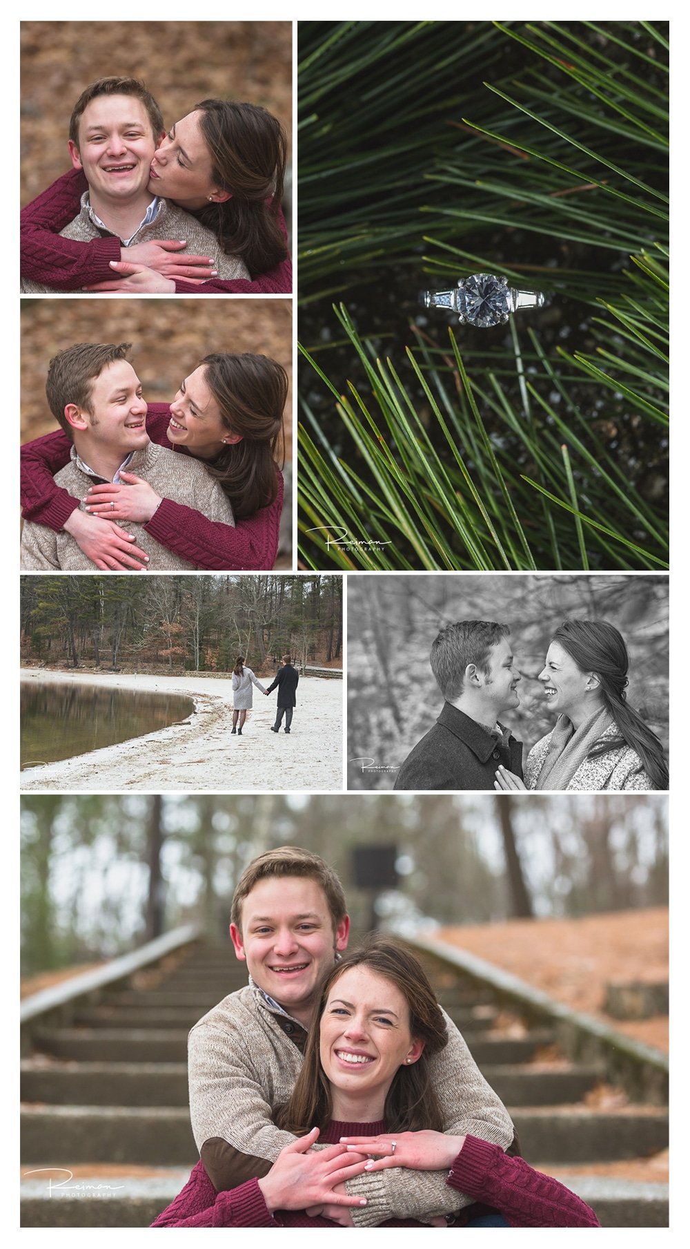 Walden Pond, Engagement Session, Reiman Photography, Concord, Massachusetts, December