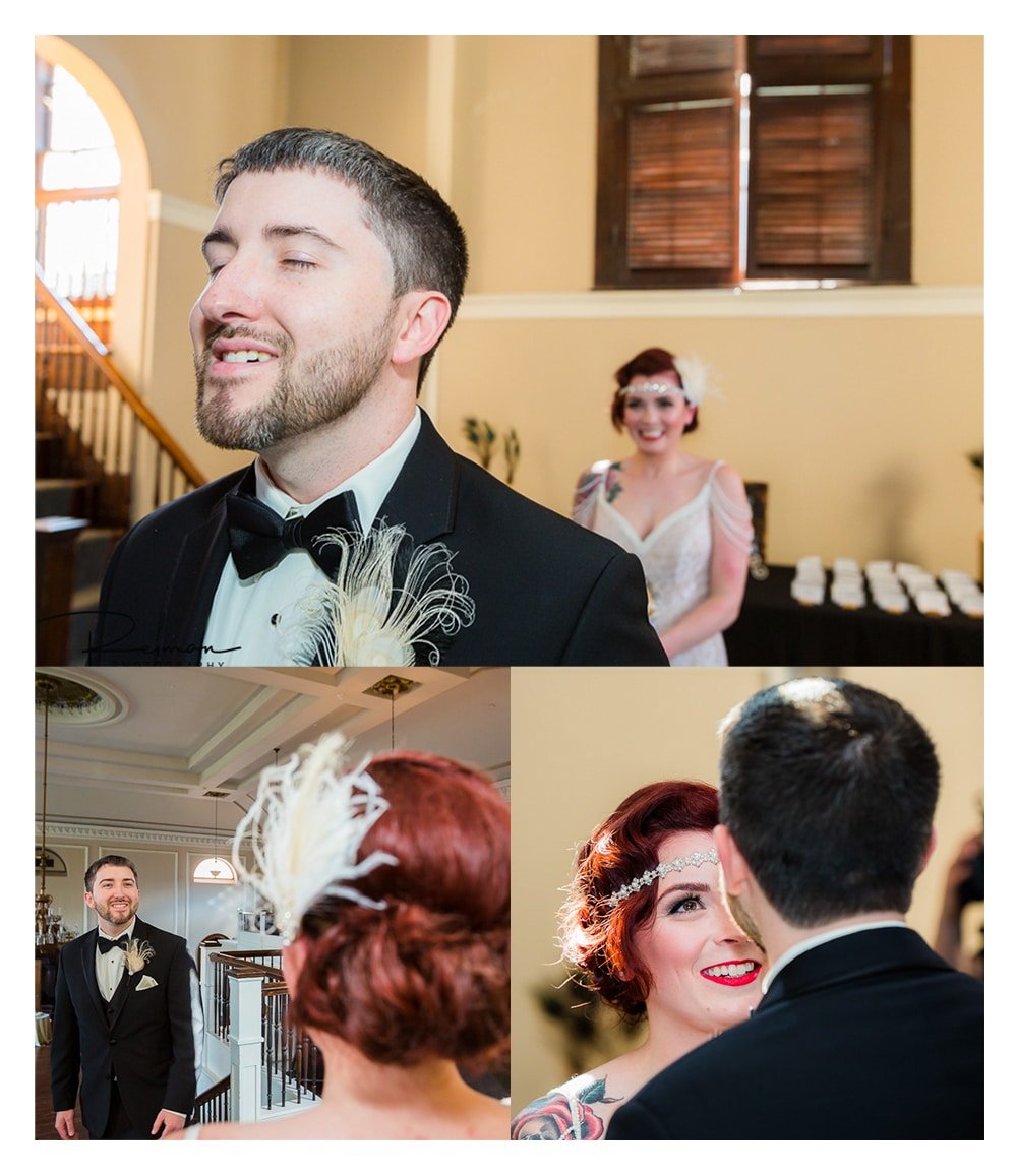 Colonial Hall at Rockafellas, Salem, Wedding, Reiman Photography, 1920's Inspired