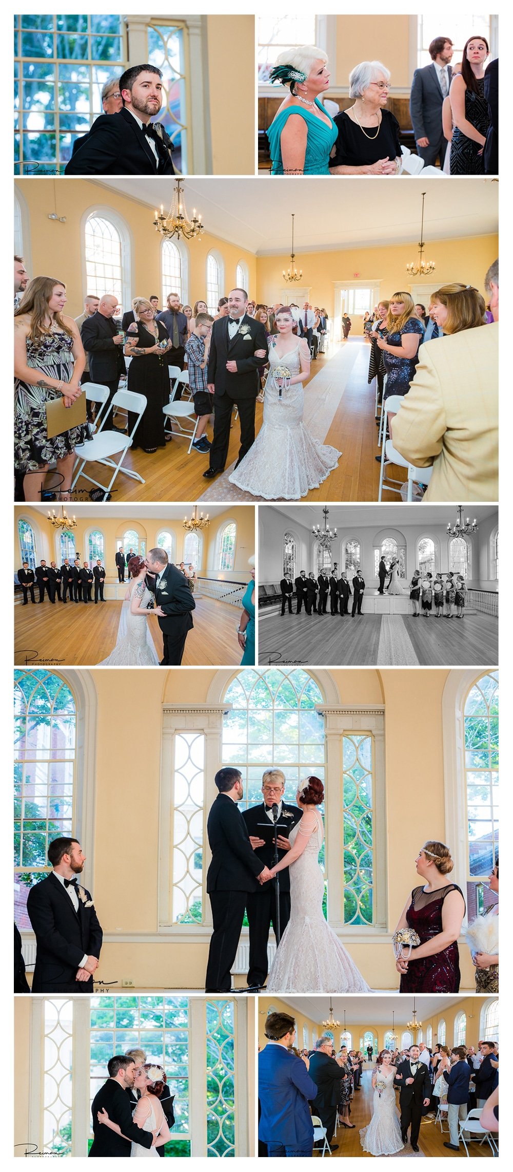 Colonial Hall at Rockafellas, Salem, Wedding, Reiman Photography, 1920's Inspired