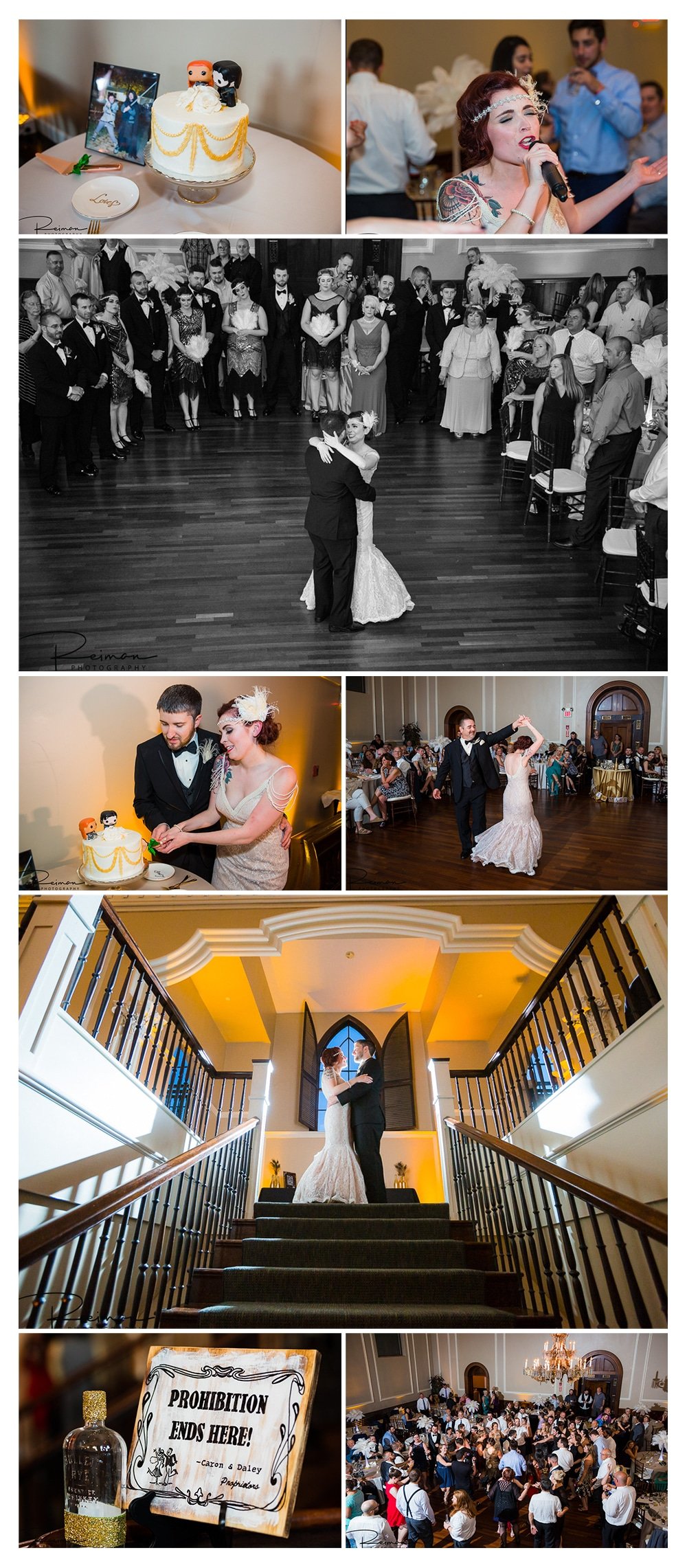 Colonial Hall at Rockafellas, Salem, Wedding, Reiman Photography, 1920's Inspired