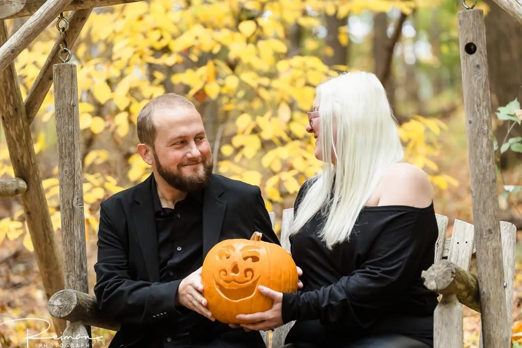 Engagement Session, Halloween, Fall, Reiman Photography